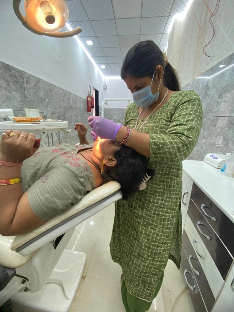 Parnamika Dantalaya Dental Treatment in Progress - Best Clinic in Bhadra Rajasthan